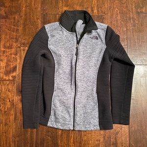 Black and Grey North Face jacket
